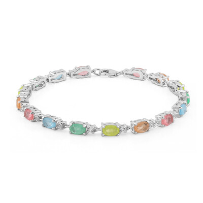 Bracciale in argento con Quarzo rosa pastello