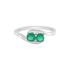 Anello in argento con Onice Verde