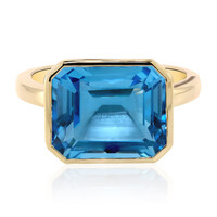 Anello in oro con Topazio Marambaia (Tenner Diniz)