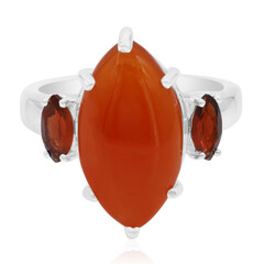 Anello in argento con Corniola