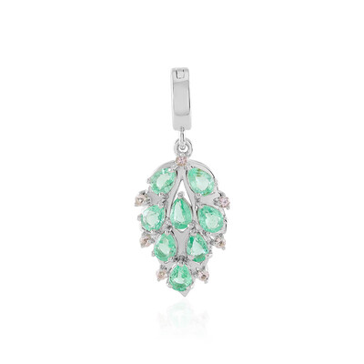 Ciondolo in argento con Smeraldo Russo
