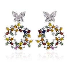 Orecchini in argento con Zaffiro Fancy (Dallas Prince Designs)
