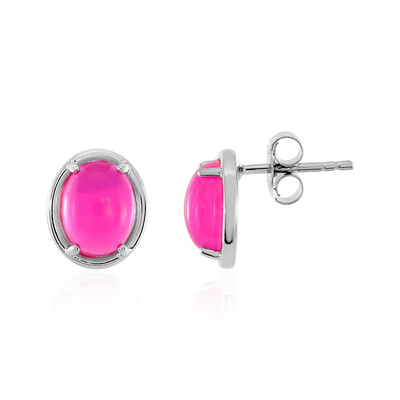 Orecchini in argento con Opale Rosa dell'Etiopia