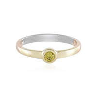 Anello in oro con Diamante Giallo I2
