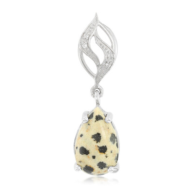 Ciondolo in argento con Diaspro Dalmata
