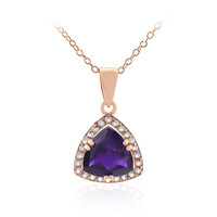 Collana in argento con Ametista Zambiana