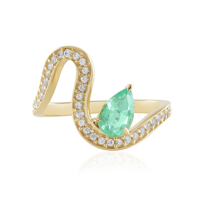 Anello in argento con Smeraldo Colombiano