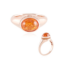 Anello in oro con Granato Mandarino (KM by Juwelo)