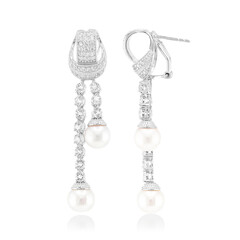 Orecchini in argento con Perla d'Acqua Dolce Bianca