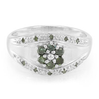 Anello placcato in platino con Diamante Fancy