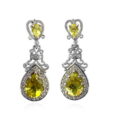 Orecchini in argento con Quarzo Ouro Verde (Dallas Prince Designs)
