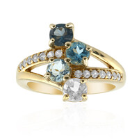 Anello in argento con Topazio Blu Cielo