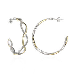 Orecchini in argento con Topazio Bianco (Adela Silber)