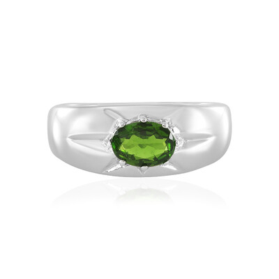 Anello in argento con Diopside Russo