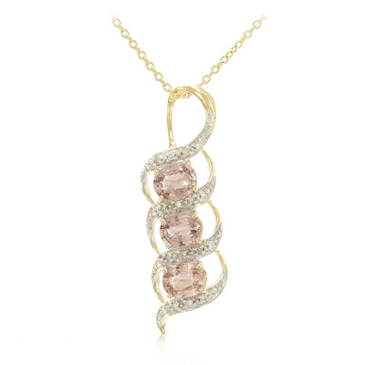 Collana in oro con Zaffiro Padparadscha (non riscaldato) (AMAYANI)