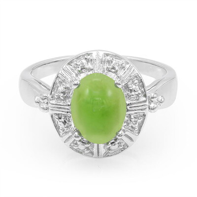 Anello in argento con Crisoprasio Imperiale