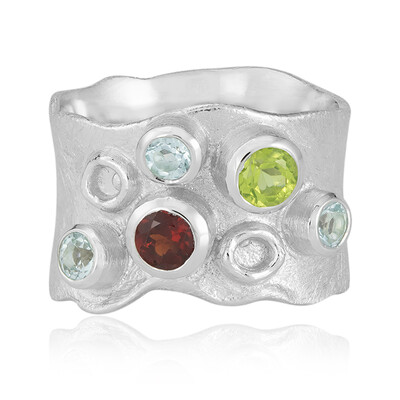 Anello in argento con Gemme