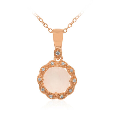 Collana in argento con Quarzo Rosa