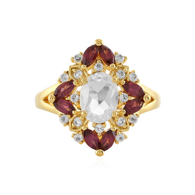 Anello in argento con Topazio Bianco