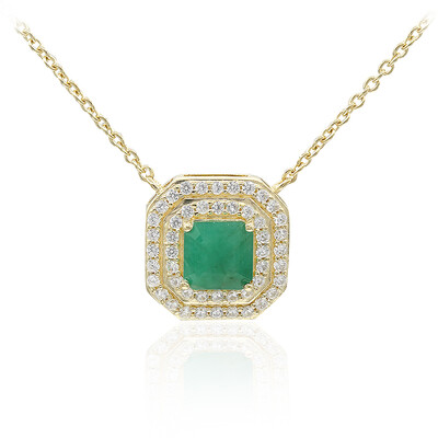 Collana in argento con Smeraldo Brasiliano