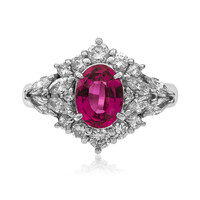 Anello in platino con Zaffiro Rosa (CIRARI)
