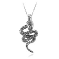 Collana in argento con Topazio Bianco