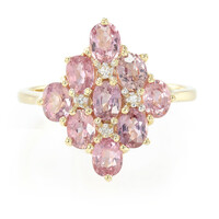 Anello in oro con Zaffiro Padparadscha (non riscaldato) (AMAYANI)