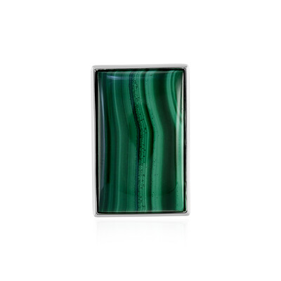 Ciondolo in argento con Malachite (MONOSONO COLLECTION)