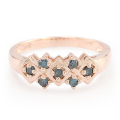 Anello da uomo placcato in oro con Diamante Fancy