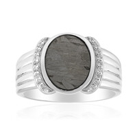 Anello in argento con Meteoriti di Aletai