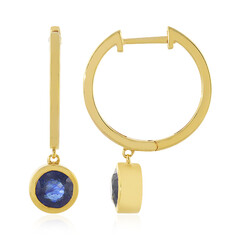 Orecchini in argento con Zaffiro Blu del Madagascar