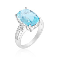 Anello in argento con Topazio Blu Cielo