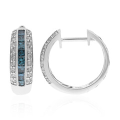 Orecchini in oro con Diamante Blu