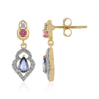 Orecchini in argento con Zaffiro Ceylon Blu (non riscaldato)