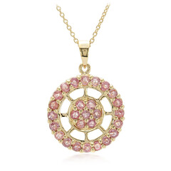 Collana in oro con Zaffiro Padparadscha (non riscaldato) (AMAYANI)