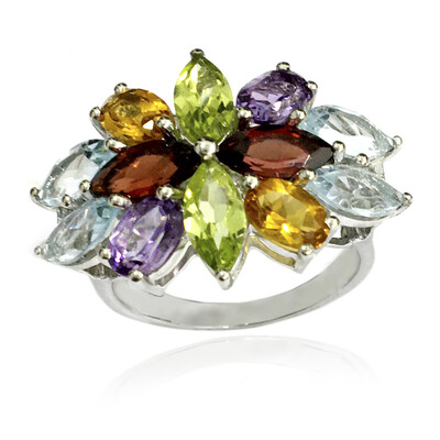 Anello in argento con Topazio Blu Cielo