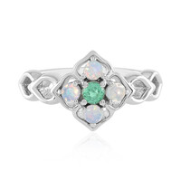 Anello in argento con Smeraldo Russo