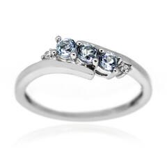 Anello in argento con Topazio Blu Cielo