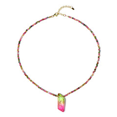 Collana in argento con Quarzo Bicolore