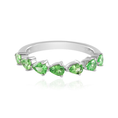 Anello in argento con Tsavorite della Tanzania