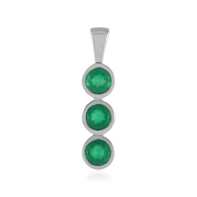 Ciondolo in argento con Onice Verde