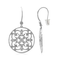 Orecchini in argento con Diamante I3 (I)