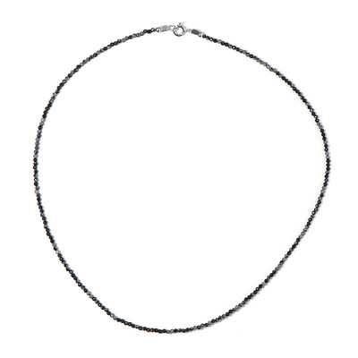 Collana in argento con Ossidiana Fiocco di Neve