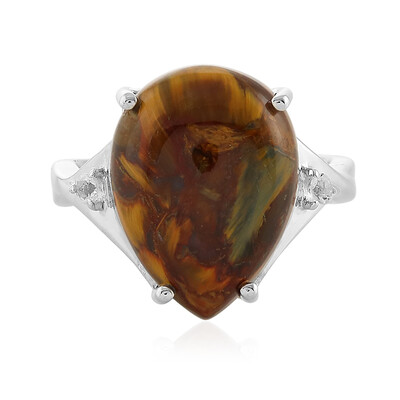 Anello in argento con Pietersite Dorata