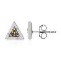 Orecchini in argento con Diamante Giallo I2