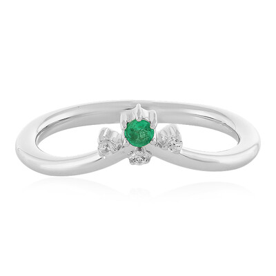 Anello in argento con Smeraldo Colombiano