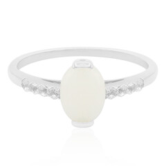 Anello in argento con Opale Bianco