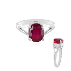 Anello in argento con Rubino del Madagascar