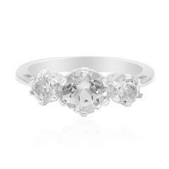 Anello in argento con Topazio Bianco