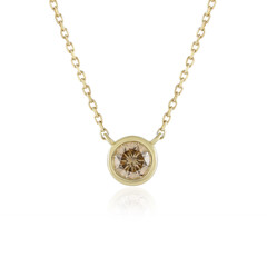 Collana in oro con Diamante Champagne I2 (de Melo)
